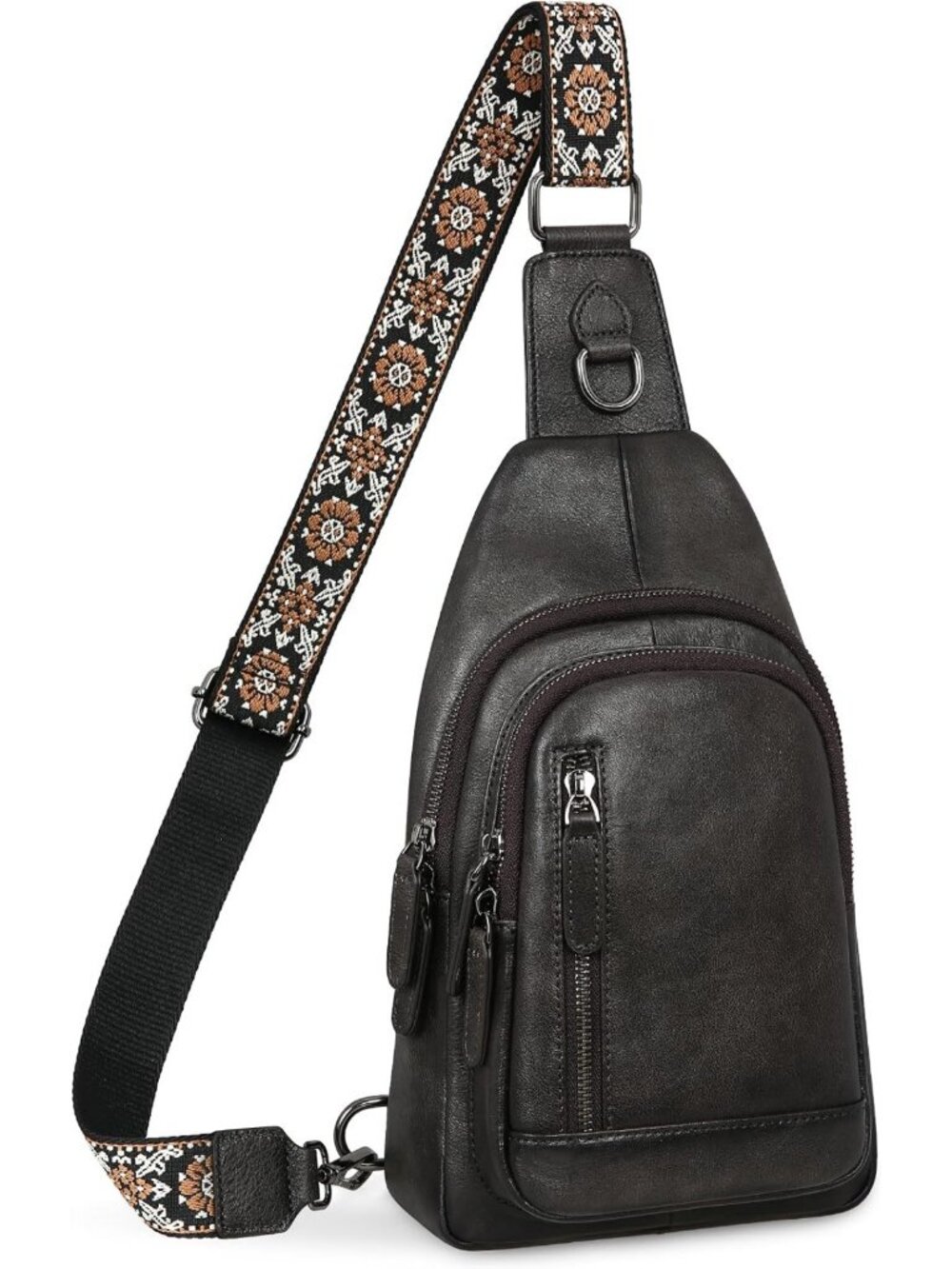 Stylish Leather Sling Bag for Women - RFID Crossbody Fanny Pack & Chest Bag